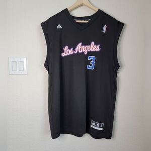 CP3 Los Angeles Number 3 Black Jersey Size XL